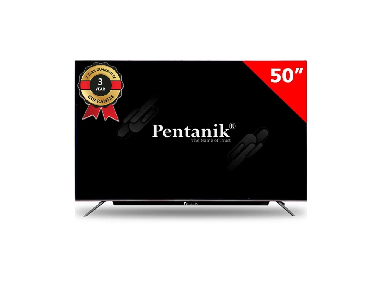 Pentanik 50 inch 4K Double Glass Voice Control Android TV